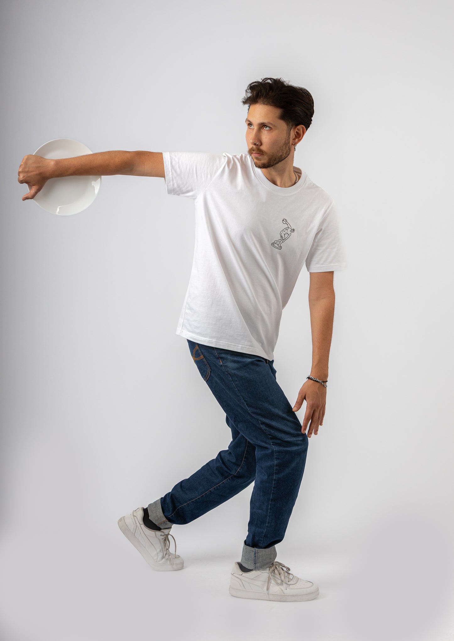 Discobolus of Myron Unisex 100% Organic Cotton T-shirt | Discobolus