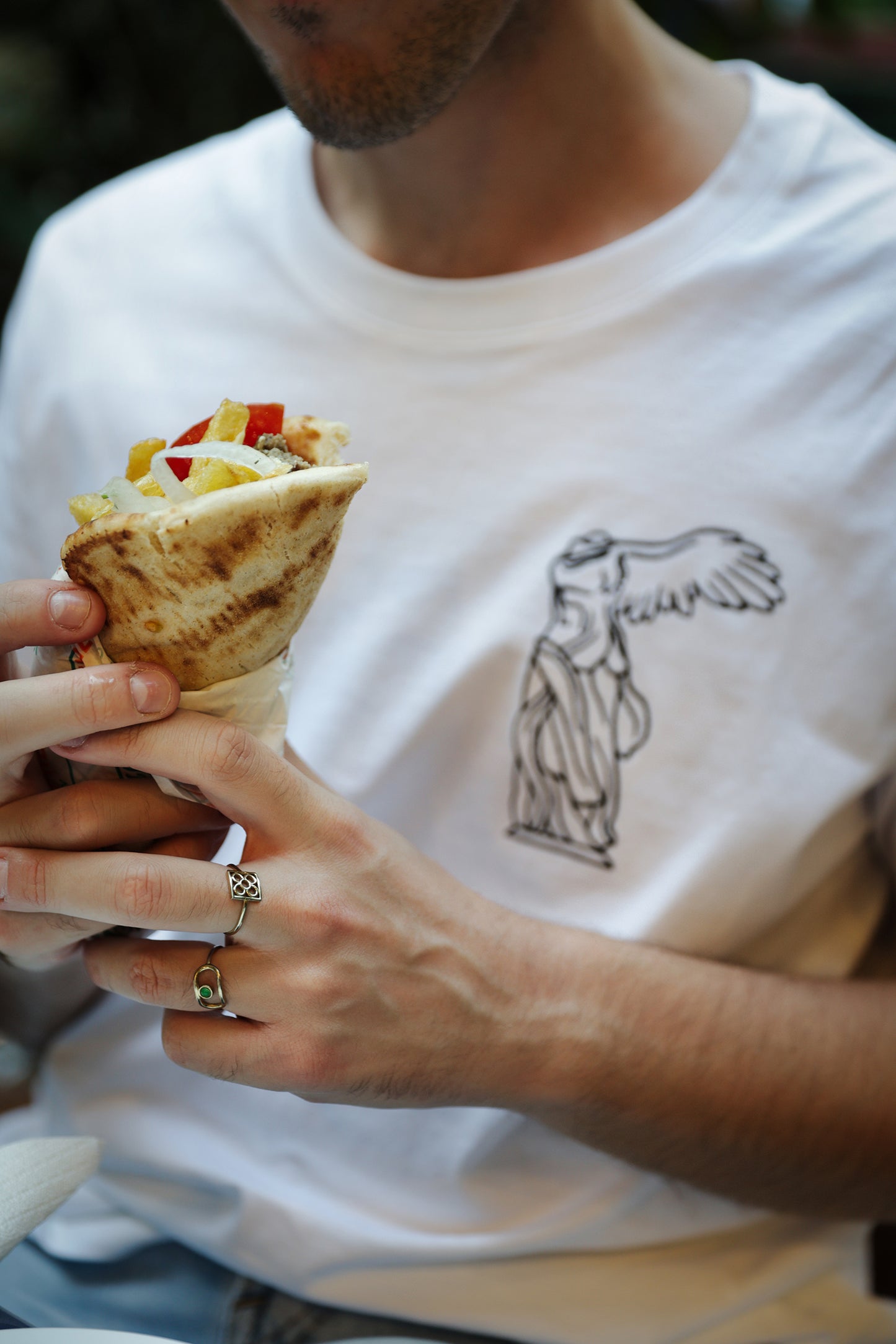 Winged Victory of Samothrace 100% Organic Cotton Unisex T-shirt | Samothrace